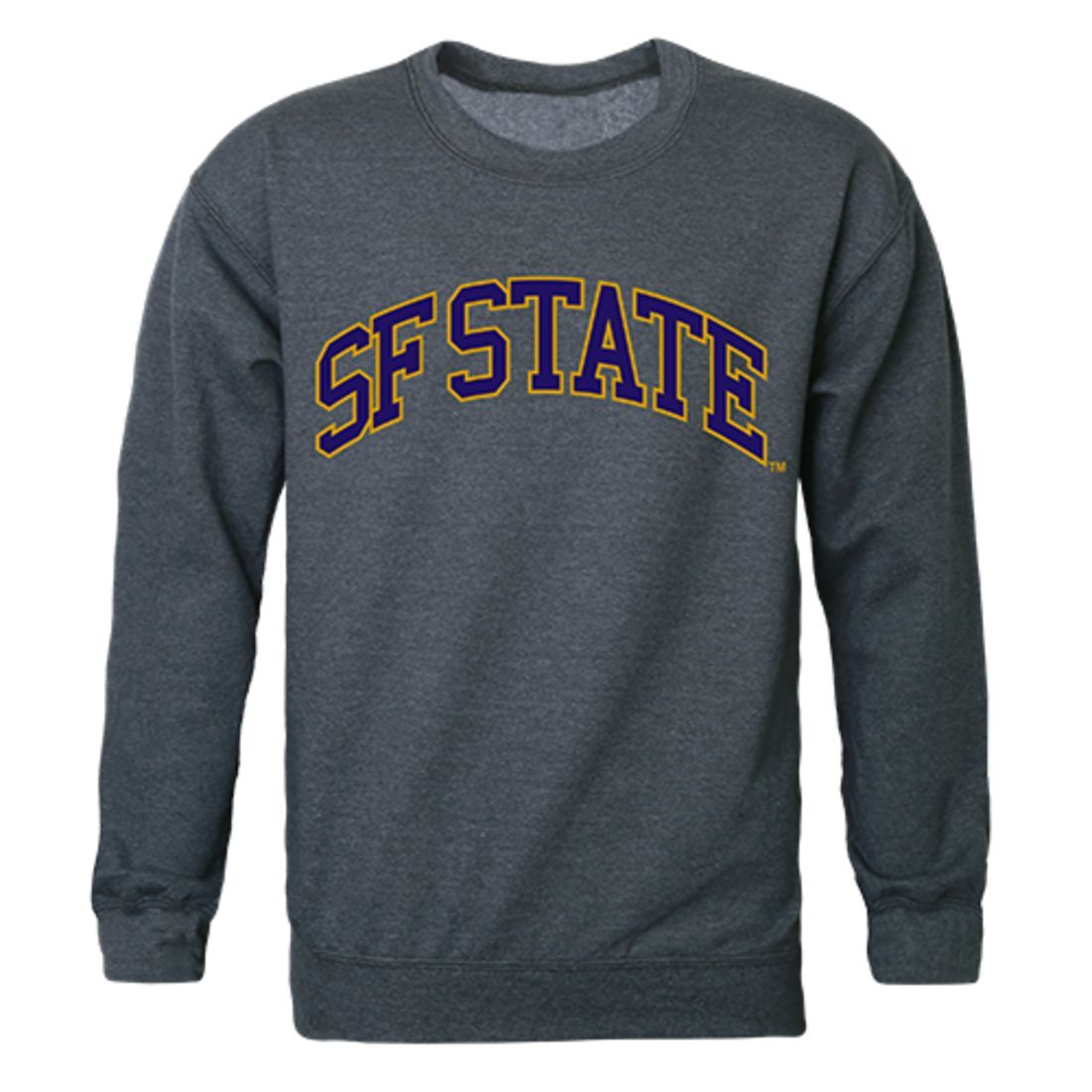 SFSU San Francisco State University Campus Crewneck Pullover Sweatshirt Sweater Heather Charcoal