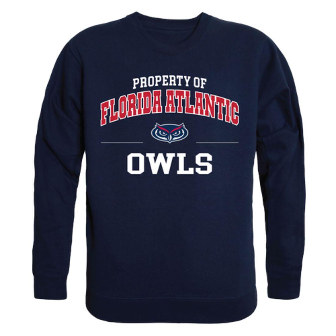 FAU Florida Atlantic University Owls Property Crewneck Pullover Sweatshirt Sweater Navy