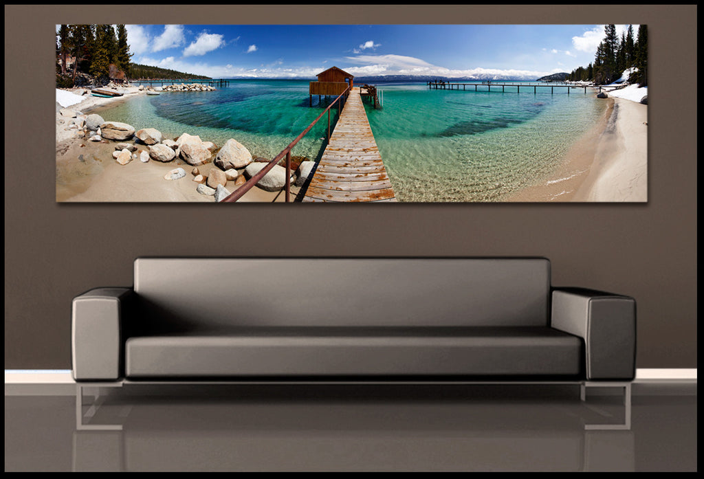 Lake Tahoe Panoramic Fine Art Gallery Wrapped Canvas Print Epicwallart Com