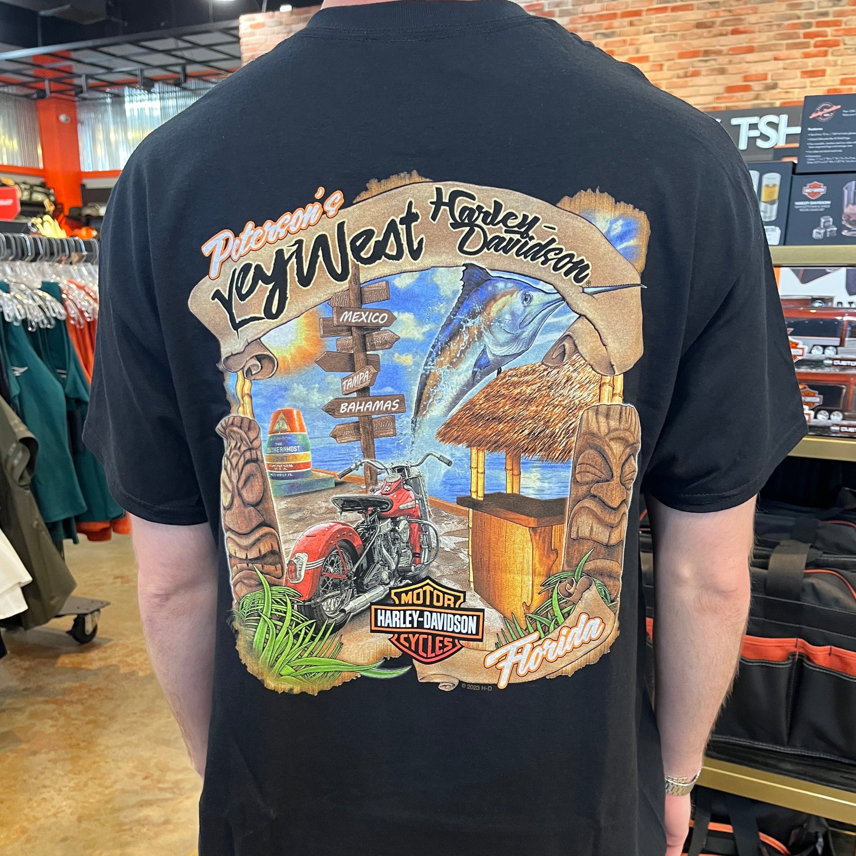 Peterson's Key West Tiki Bar T-Shirt Black