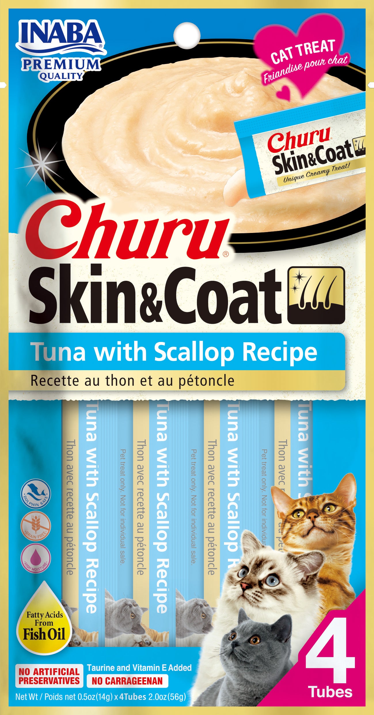 Churu Skin Coat Tuna With Scallop Premium Quality Pet Food For Your Beloved Pet Friends