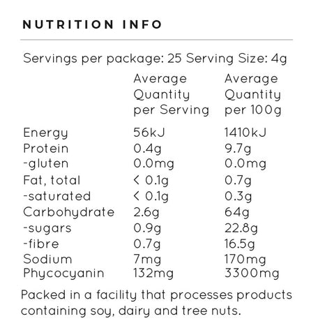 ocean blend nutrition content