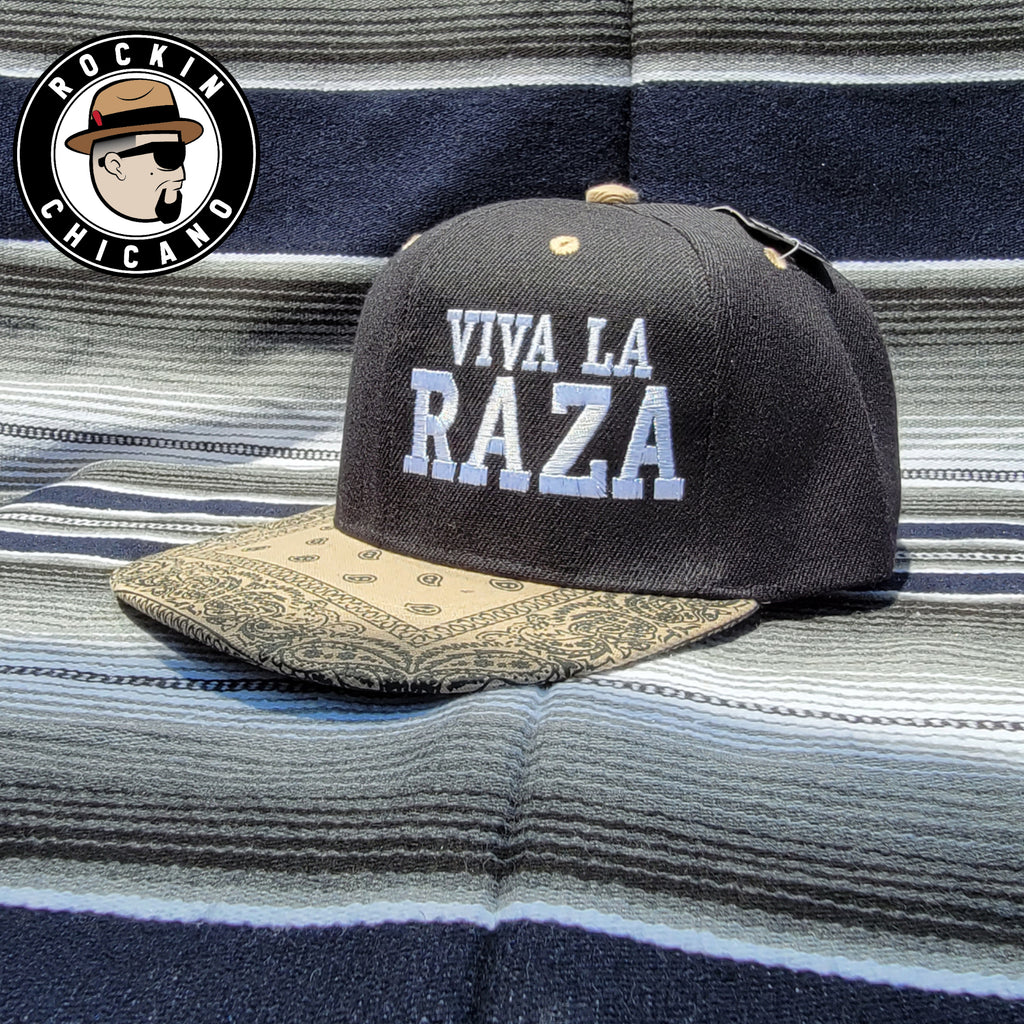 Viva La Raza in Khaki color Bandana Snapback hat