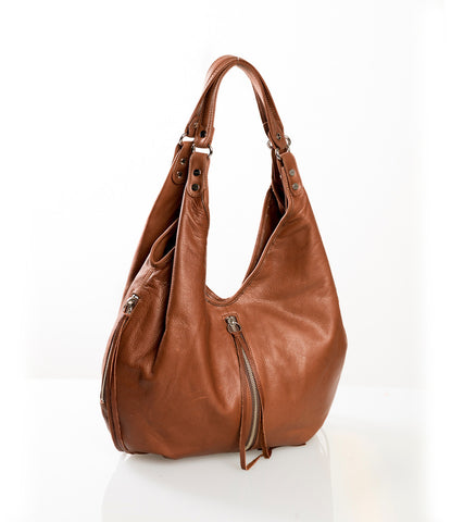 JackiEaslick - Cognac leather hobo bag