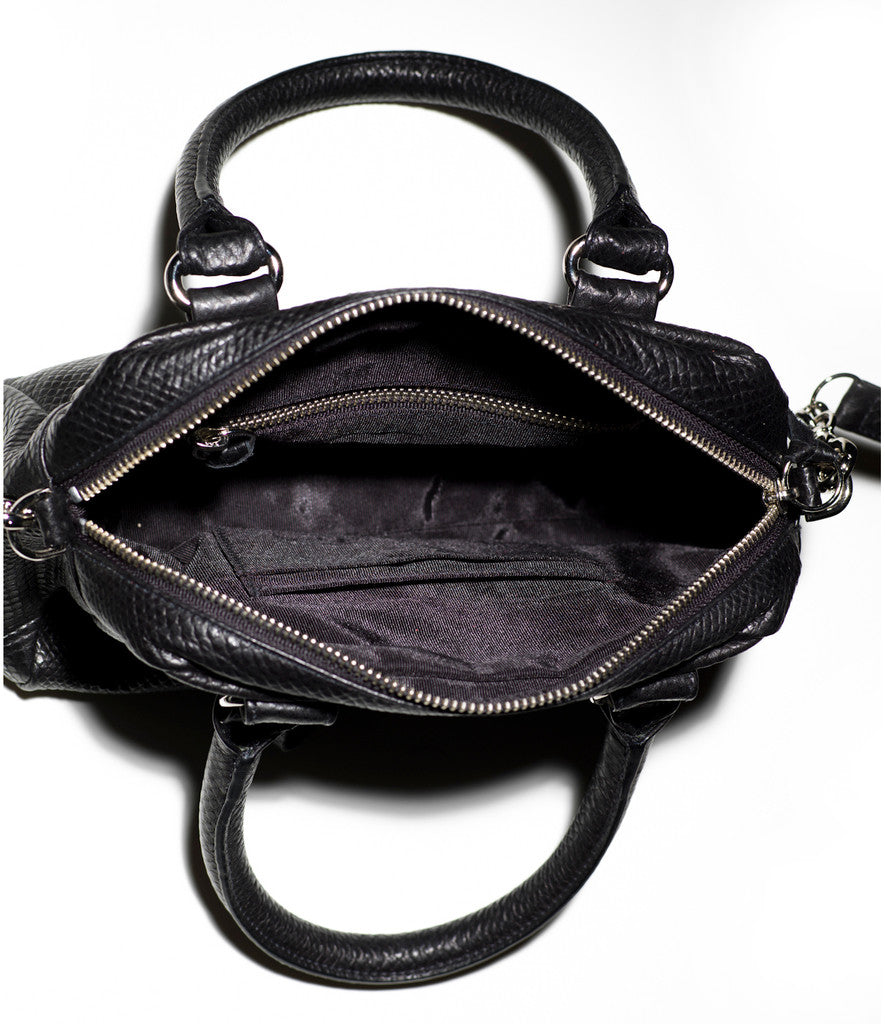 JackiEaslick - African Cobra Black Mini Satchel