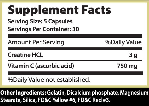 Crea-Gainz Supplement Facts