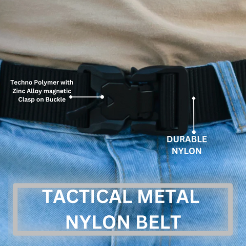 Tactic Metal Nylon Belt with Jeans