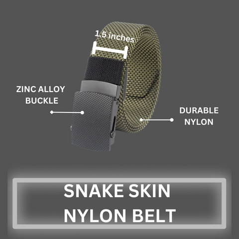 Snake Skin Nylon Belt 