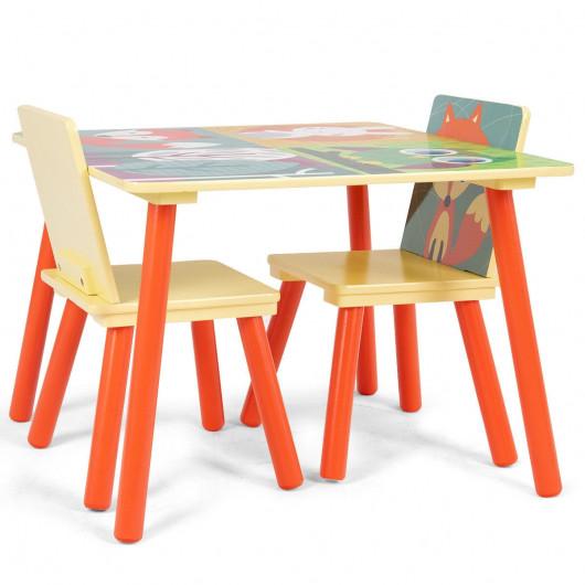 kids table and 2 chairs