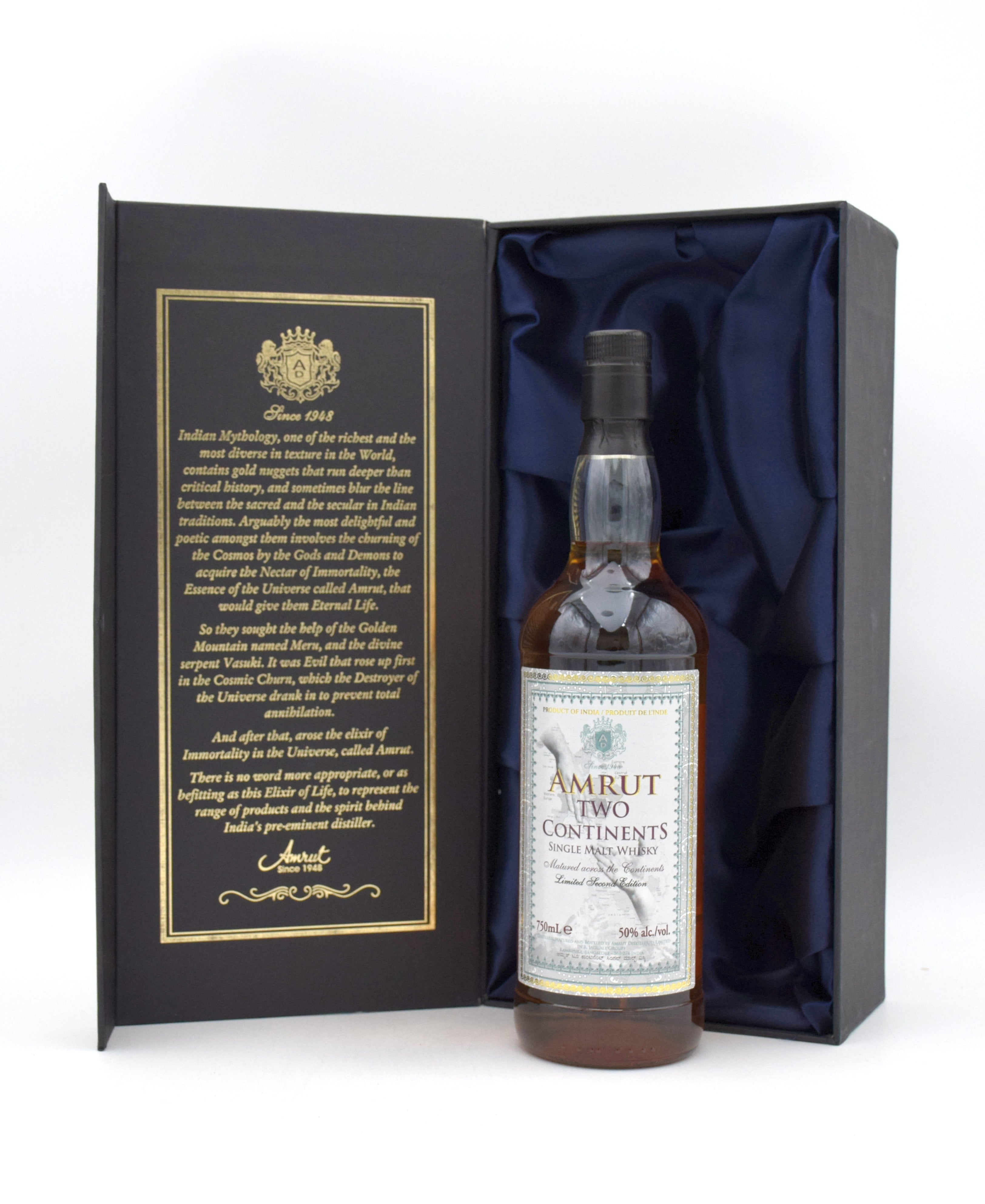 Amrut 'Two Continents' 2nd Edition Single Malt Whisky