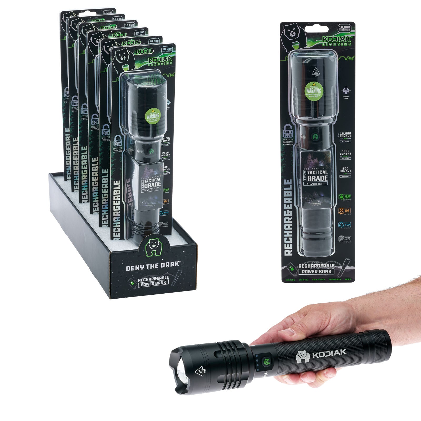 24853 - K-KIRAN-6/12 Kodiak® Kiran® 10,000 Lumen Tactical Flashlight