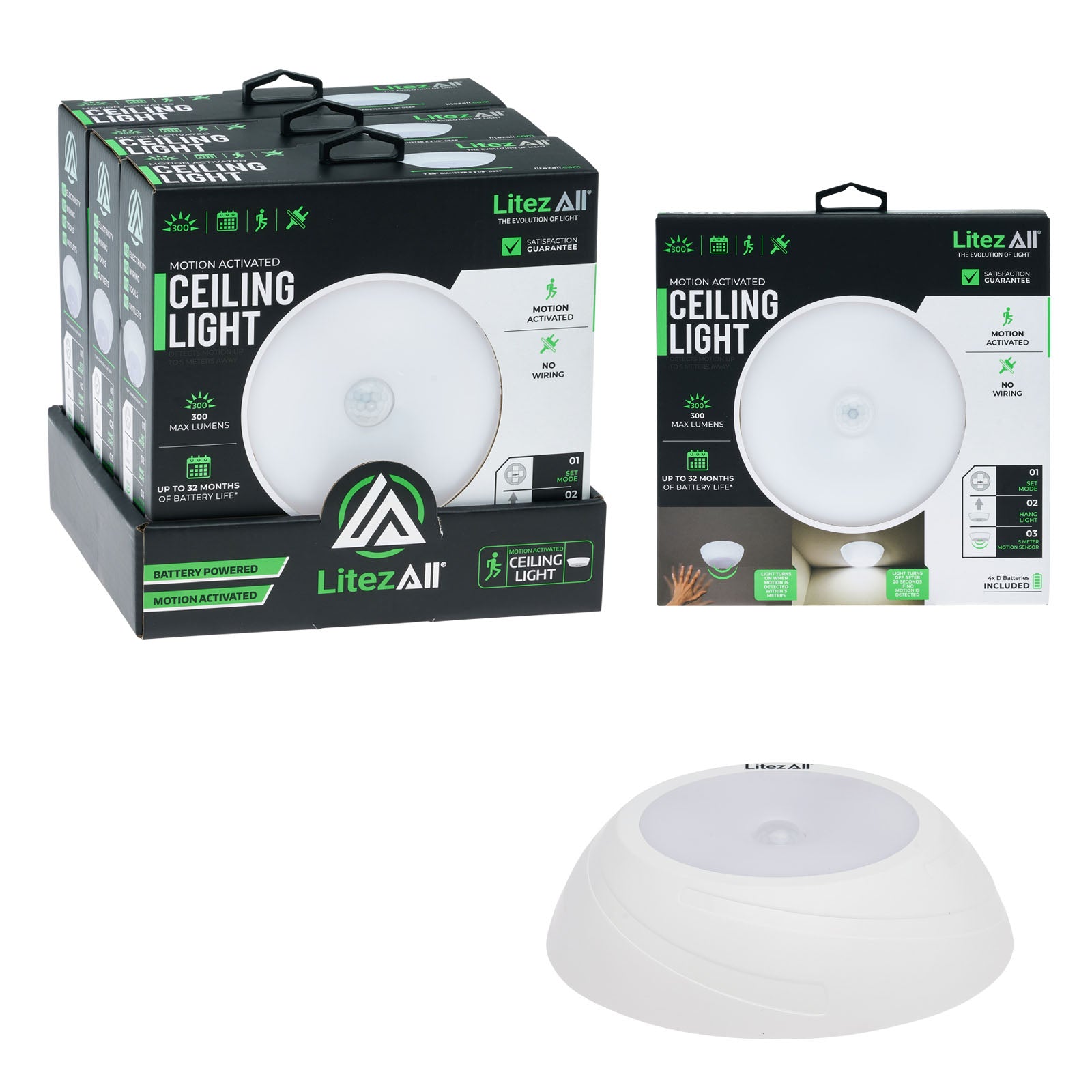 26383 - LA-4DREC-3/12 LitezAll Motion Activated Area Light