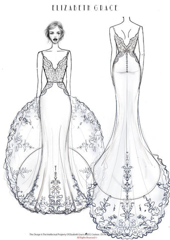 Elizabeth Grace Couture blog. Italian wedding. sustainable wedding gown. bespoke bridal design. lace wedding dress
