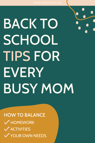 Back to school tips pin | Ade + Ayo