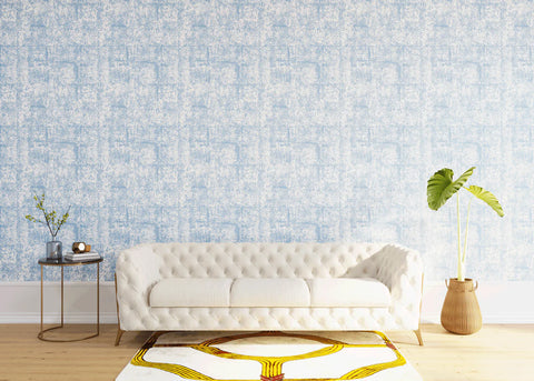 African Print Wallpaper | White Couch | African Aesthetic home