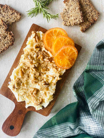 walnut and brown sugar butter board