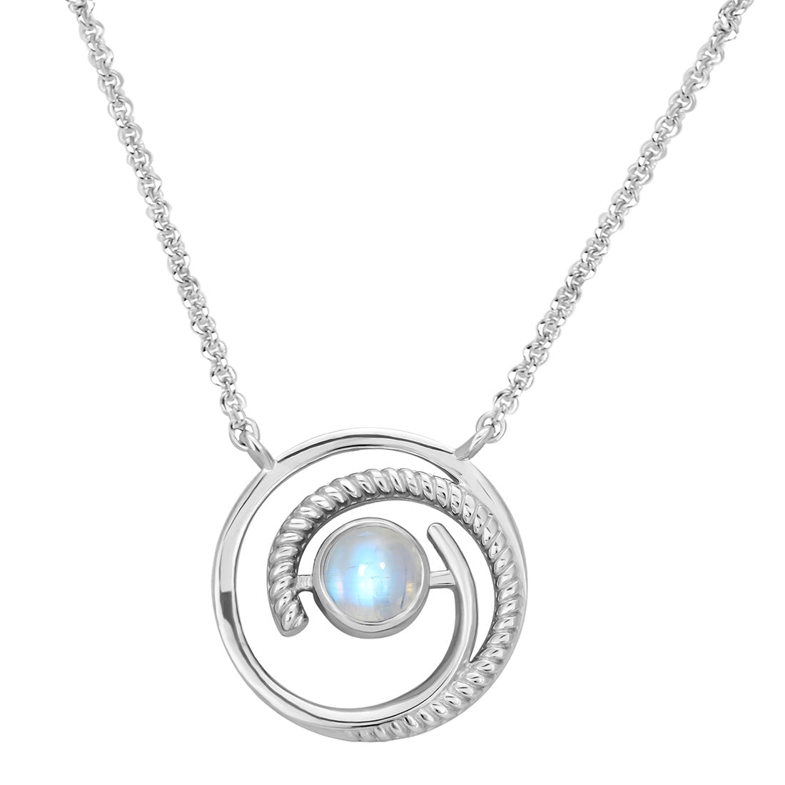 Moonstone Silver Orbit Necklace from $79 – Moon & Stone Australia