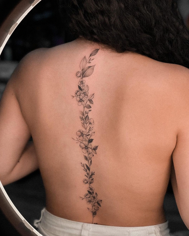 delicate spine tattoo ideas