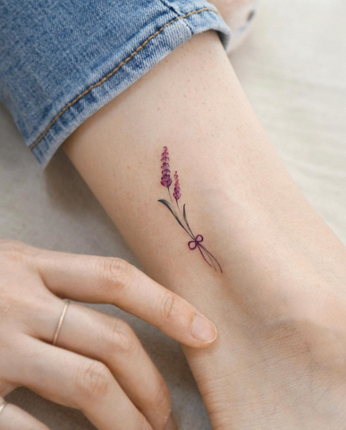 delicate floral watercolor tattoo ideas