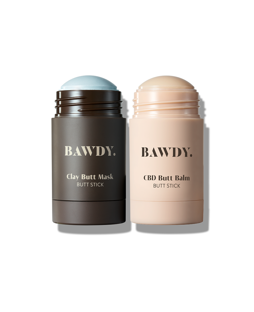 Bawdy Beauty Butt Stick Duo Cbd Butt Balm Clay Butt Mask