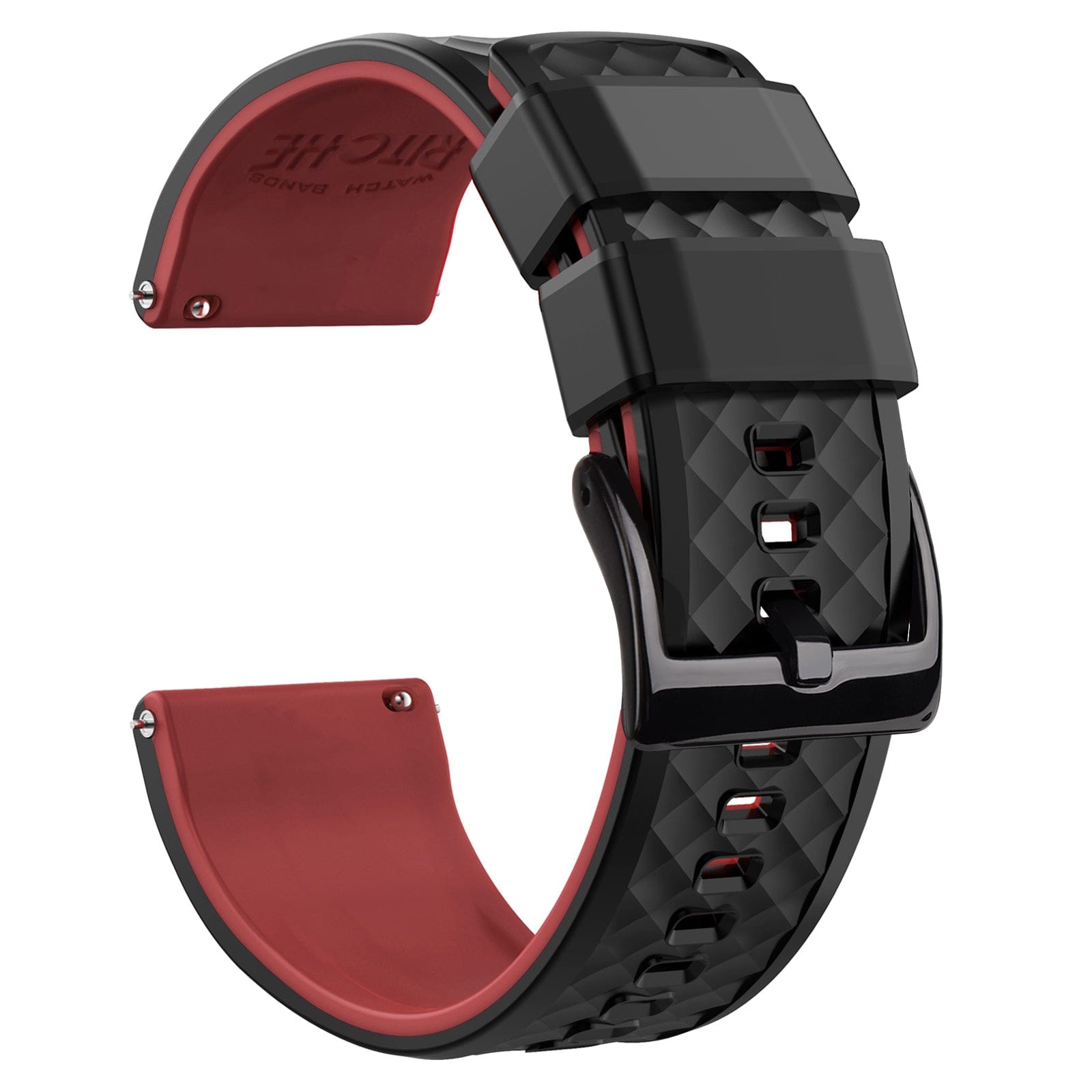 Ritche Watch Bands Watch Bands Black/red / Black Samsung Galaxy Watch Bands 22mm Silicone Straps