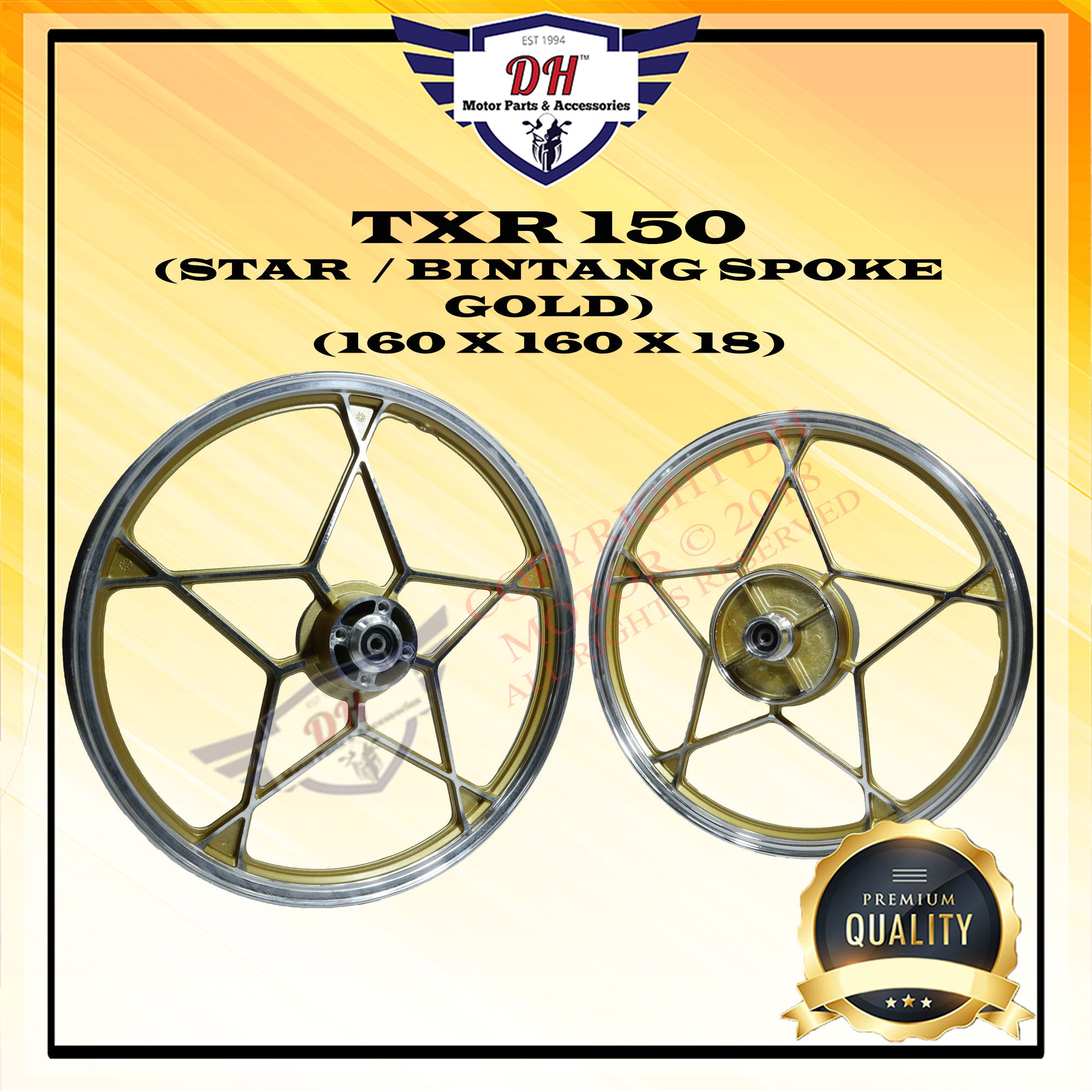 Txr 150 Sport Rim Star Bintang Spoke 160 X 160 X 18 Suzuki Dh Motor Parts Accessories