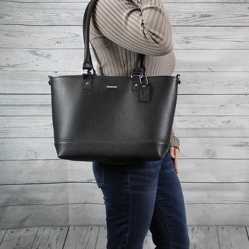 Madison Tote - Medium (Black) – Bella Modi