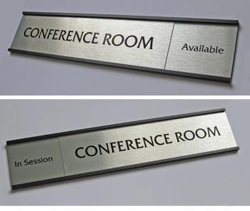 Sliding Office Signs, In Session Door Signs