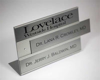 Triple Interchangeable Desk Signs Doctors Availability Name