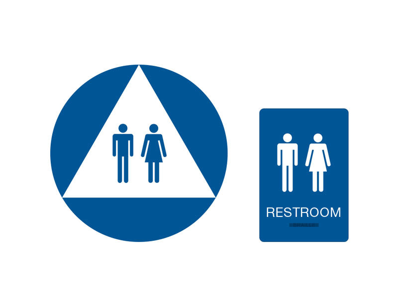Premium California Ada Restroom Signs Title 24 Unisex Ca Braille 5328