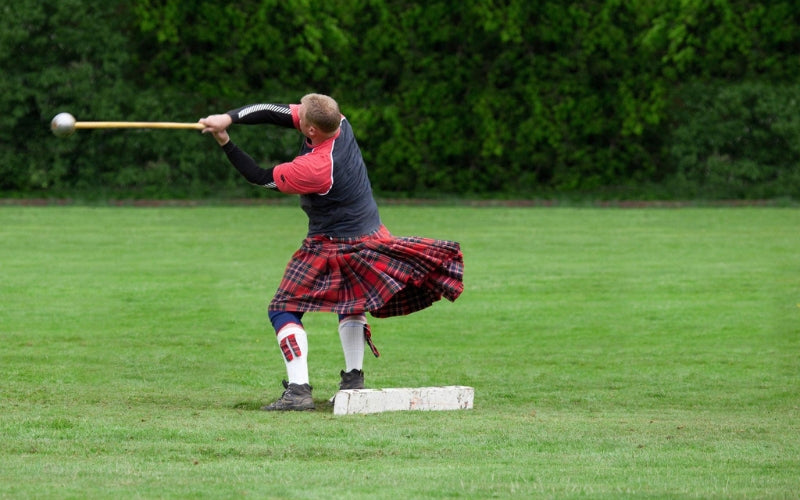 Man Wearing Kilt in Highland Game