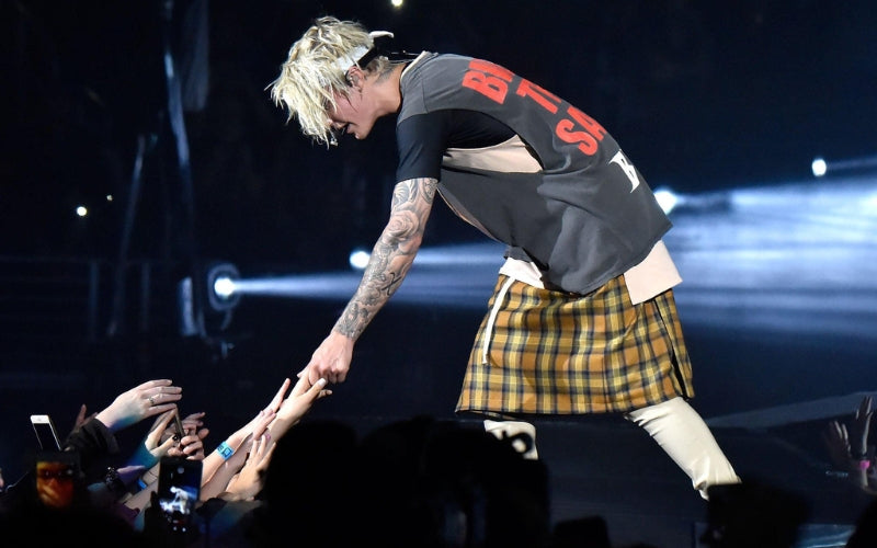 Justin Bieber Performing in Kilt