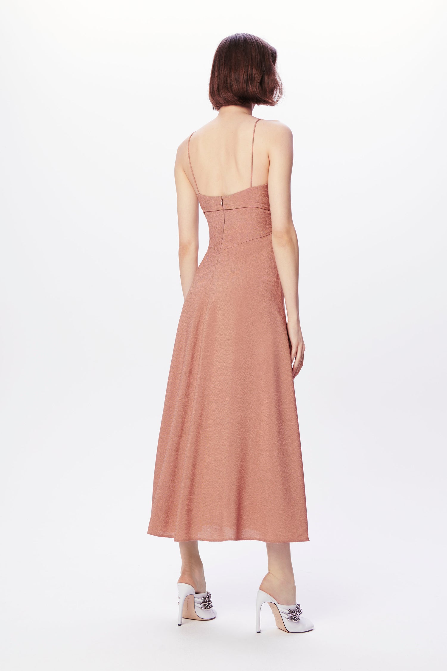 Cami Midi Dress in Dark Nude