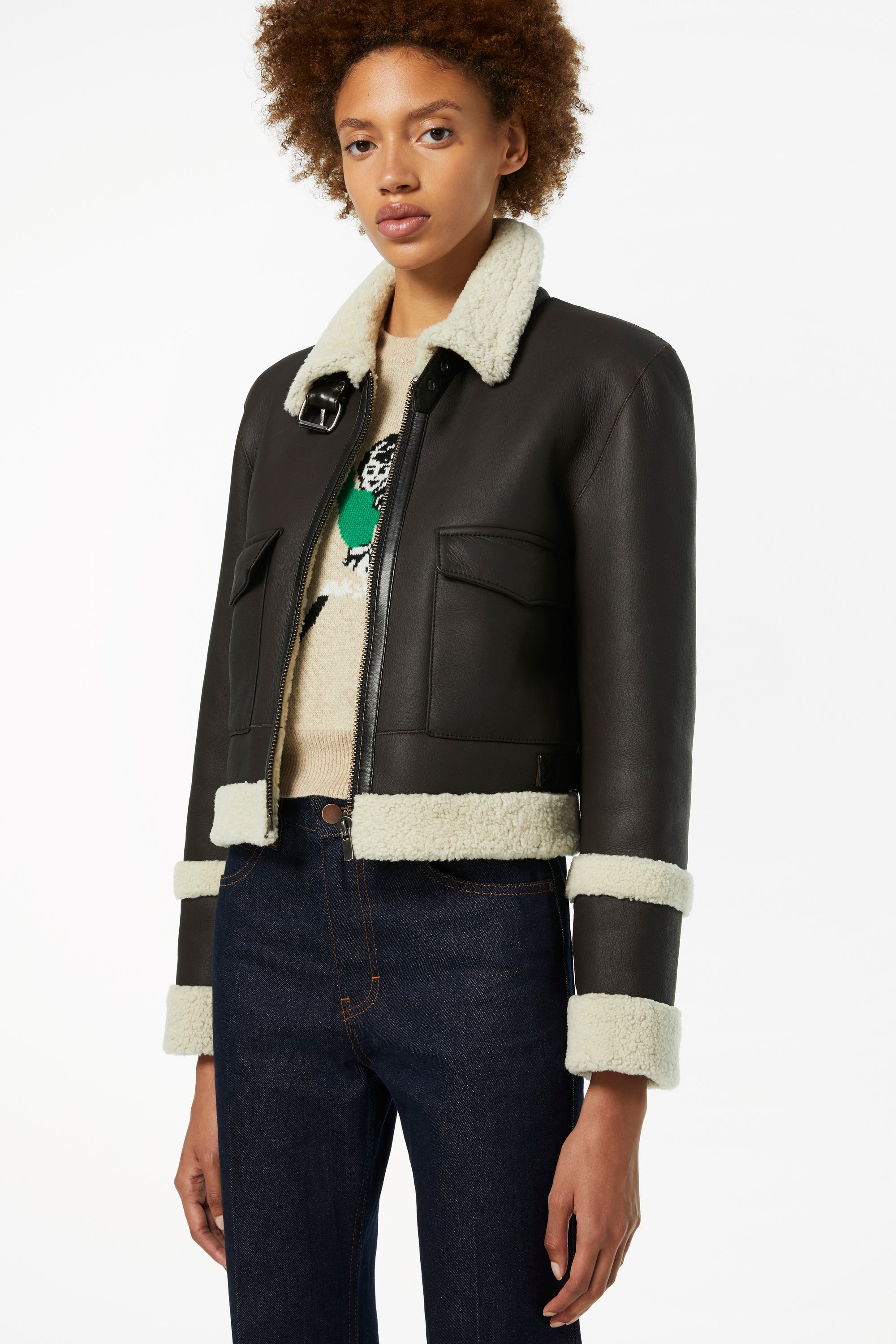 cropped aviator jacket