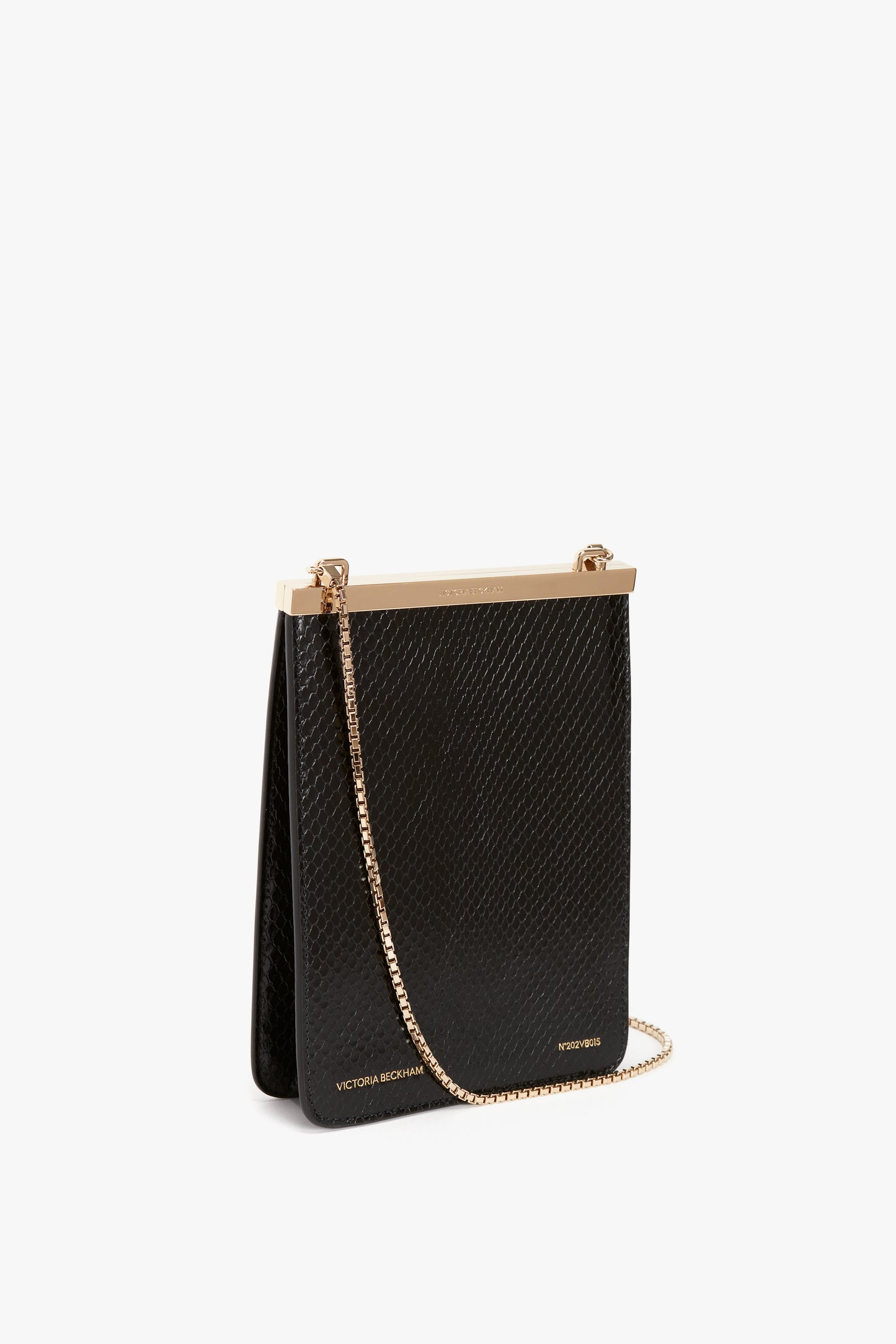Frame Purse In Black Leather