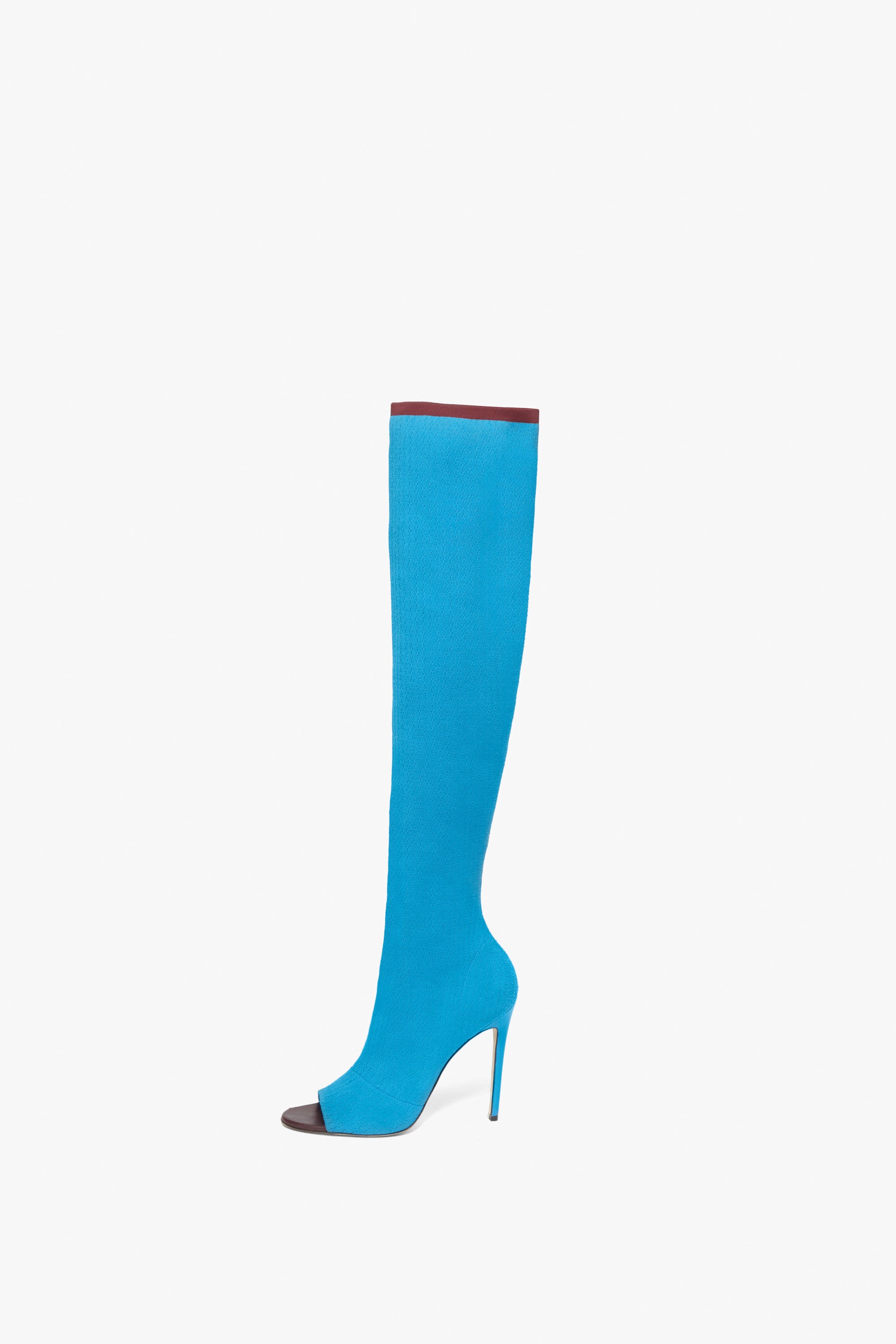 turquoise knee high boots
