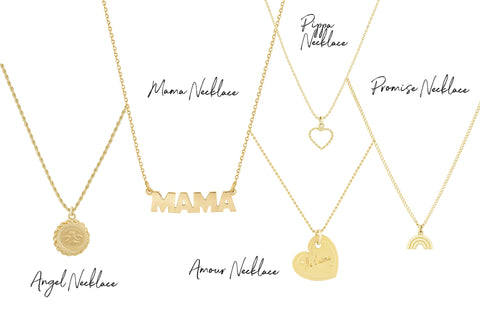 Gold Necklaces, Heart Outline Necklaces, Charm Necklaces