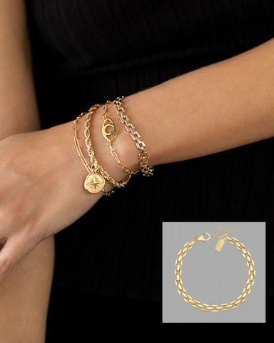 gold bracelet stack