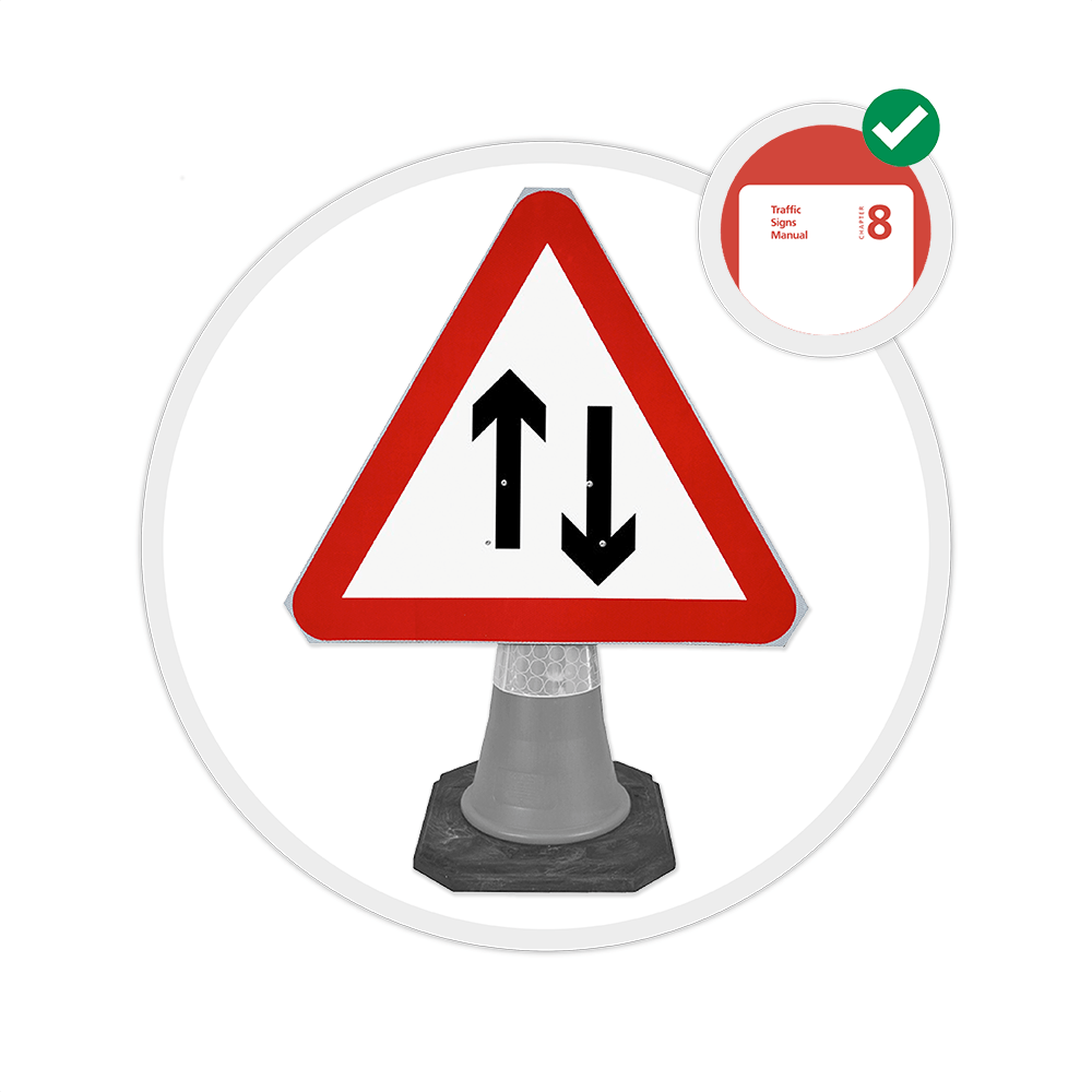 traffic-cone-road-mounted-signs-signage-warning-symbols-caution-directional-constuction-hazard-roadway-motorway-custom-roadwork-heavy-duty-reflective-caution-site-pedestrian-safety-plastic-portable-stackable-highway-uk