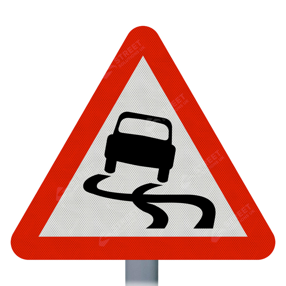 557 Slippery Road Ahead Sign Face Only