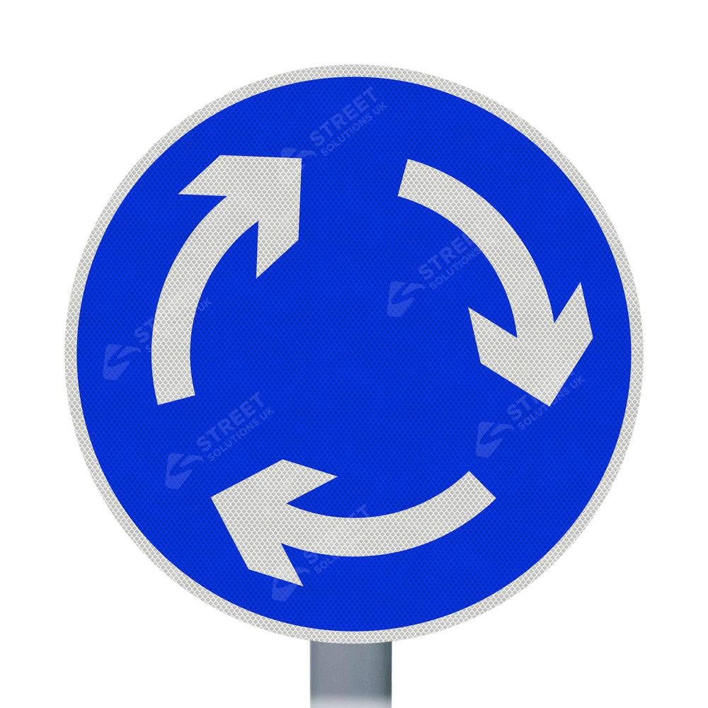 611.1 Mini Roundabout Sign Face | Post & Wall Mounted