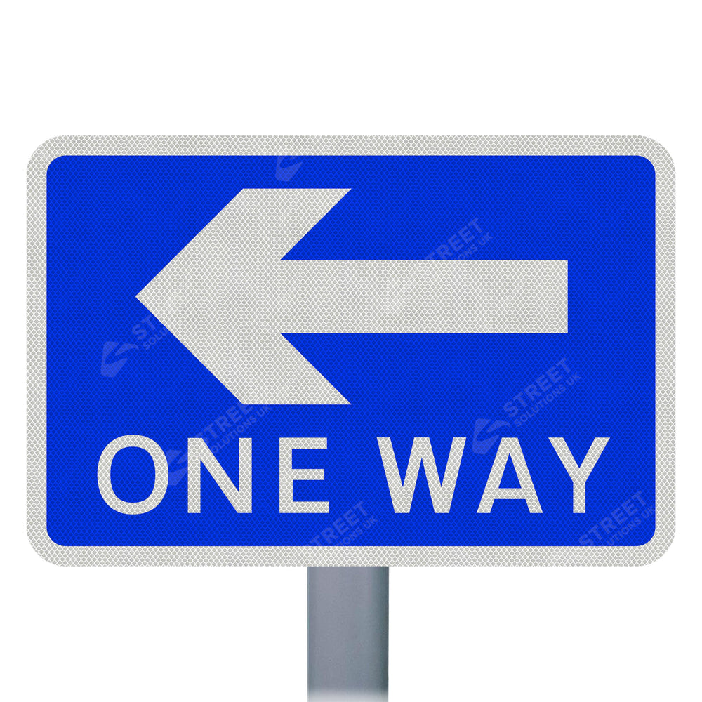 810 One Way Sign For Pedestrians Left Sign Face | Post & Wall Mounted street road highway public and private signage