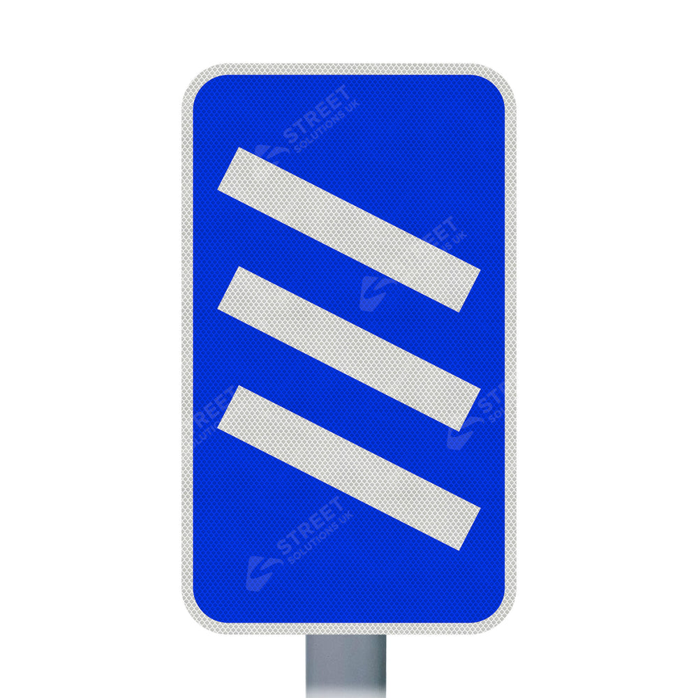 823 Count Down Marker 300 yds Sign Face | Post & Wall Mounted street road highway public and private signage