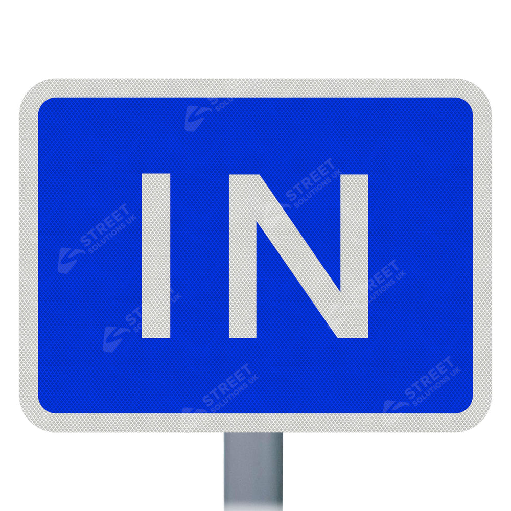 833 'IN' Sign Face | Post & Wall Mounted car park school college university business park business retail park