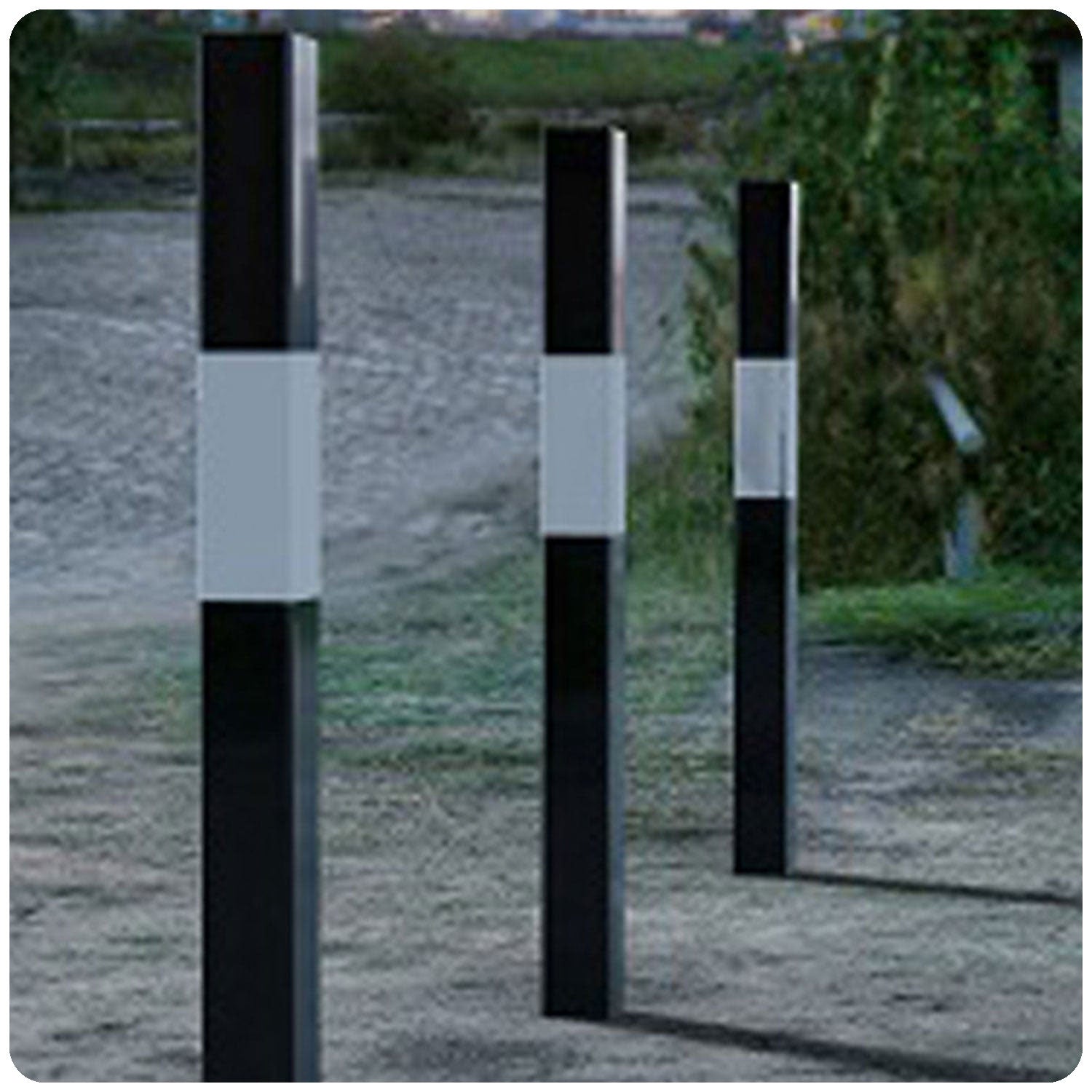 black-white-square-fixed-bollard-crash-impact-high-anti-ram-vehicle-safety-perimeter-security-crash-tested-heavy-duty-outdoor-street-furniture-pedestrian-modern-urban-public-space-carpark-building-protection-commercial-industrial