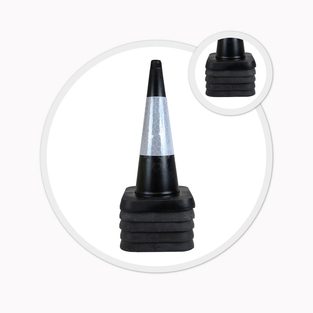 750mm road traffic cone street black 75cm safety