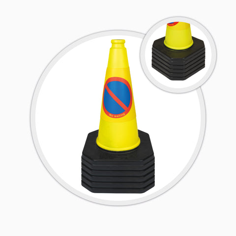 Yellow PVC no-waiting road traffic cones safety construction high visibility portable temporary safety schools parking event management roadwork precautions universities college retail