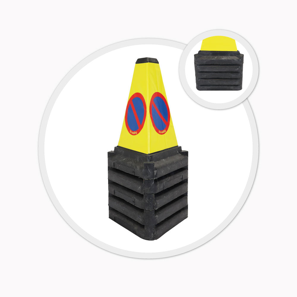 500mm 50cm triangular no waiting safety road bollard cone