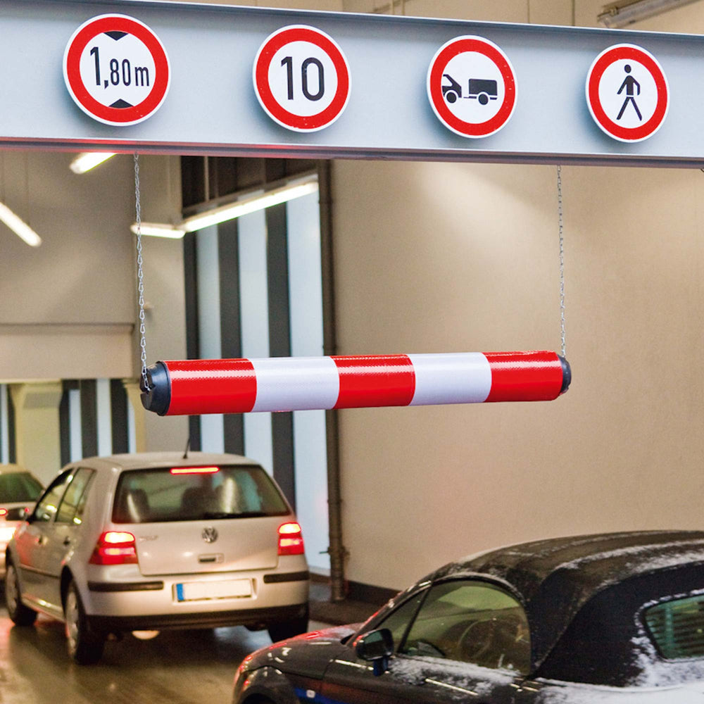 Plastic-height-restriction-barrier-Height-limit-bar-Traffic-control-Parking-lot-Road-safety-Vehicle-control-Traffic-management-Crowd-control-Height-limit-Parking-garage-outdoor-red-white-yellow-black
