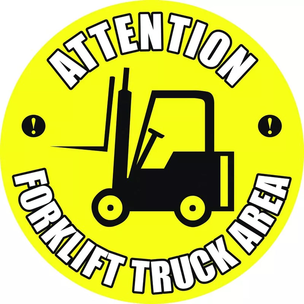 Attention Forklift Truck Area - Floor Sign | Street Solutions UK